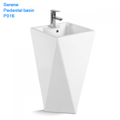 modern bathroom pedestal sink Solid Surface freestanding pedestal hand Washing Basin