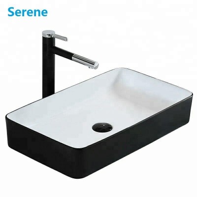 cheap farmhouse remodel no faucet hole bathroom sinks suit ceramic big deep negro vanity washing basin